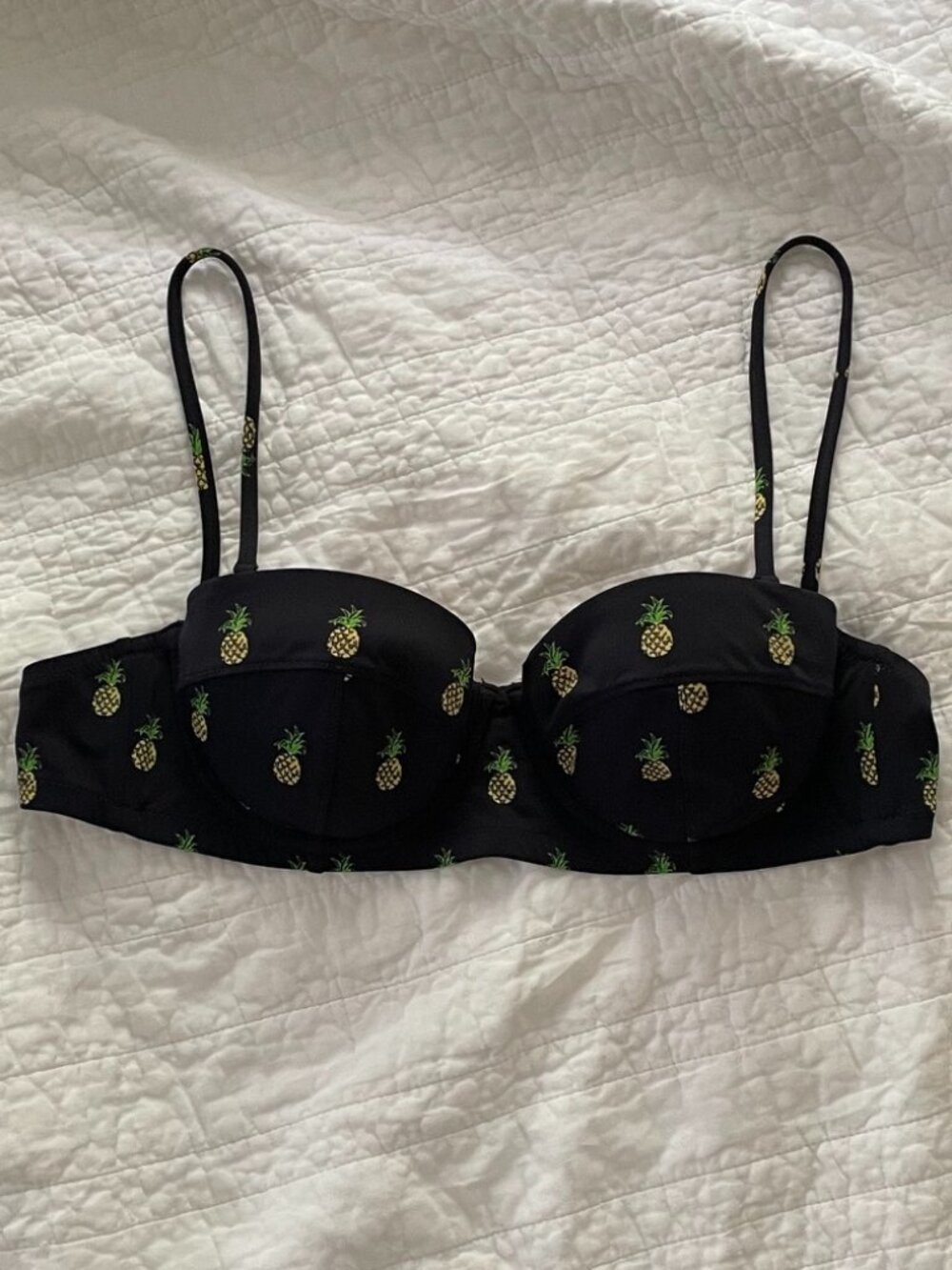 J.Crew Pineapple bikini top